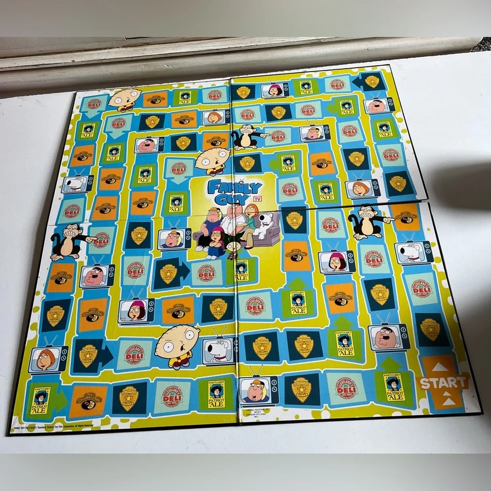 Family Guy TV Trivia or Dare Board Game 2011 Cardinal 2-4 players or teams rare